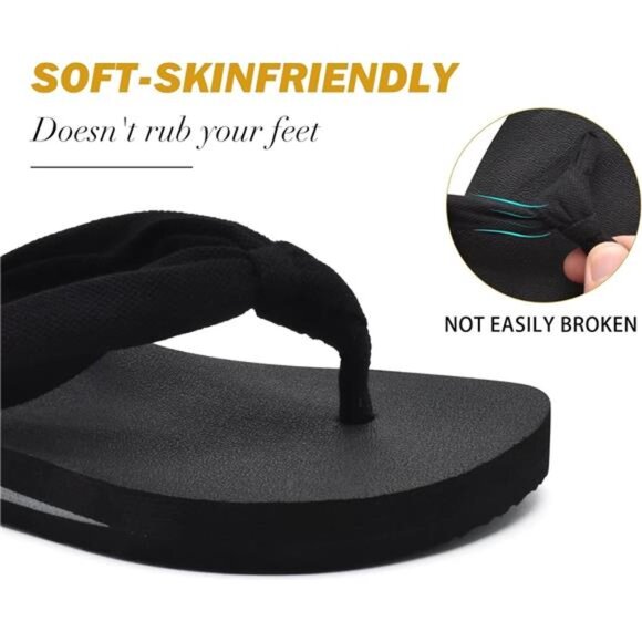 Flip Flops for Women with Arch Support Yoga Mat Comfortable Summer Beach Walking - Picture 6 of 7